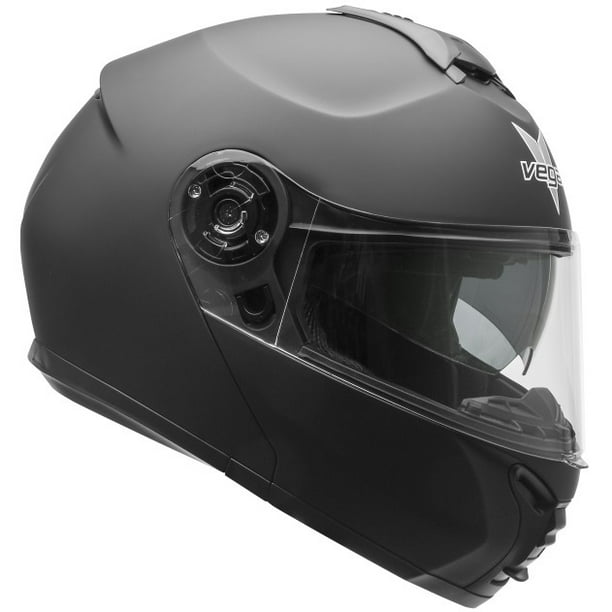 Vega Helmets X390 Retro Open Face Motorcycle Helmet w/Sunshield Unisex-Adult powersports Matte Black, 2XL 
